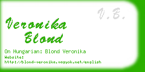 veronika blond business card